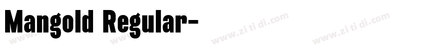 Mangold Regular字体转换